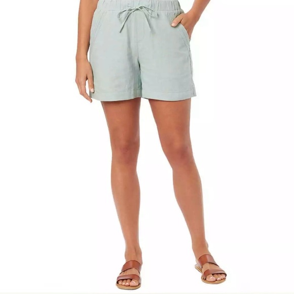 Briggs Pants - Briggs‎ Seafoam Green Linen Shorts Size Large